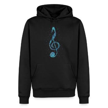 Musicien de bowl chanteur musicien chef d’orchestre - Sweat à capuche Premium bio Homme - noir - Devant - Nico (187cm)