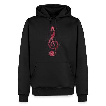 Orchester Chor Musiker Notenschlüssel - Männer Premium Bio Hoodie - Schwarz - Vorne - Nico (187cm)