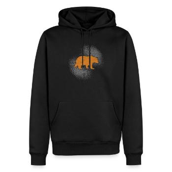 Ours - Sweat à capuche Premium bio Homme - noir - Devant - Nico (187cm)