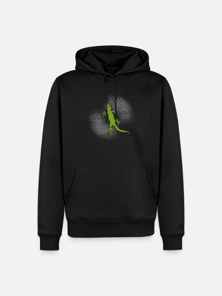 Lézard - Sweat à capuche Premium bio Homme - noir
