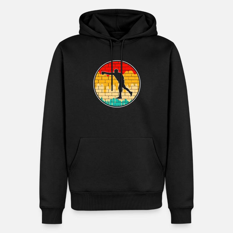 Boîtes Rétro Logo - Sweat à capuche Premium bio Homme - noir