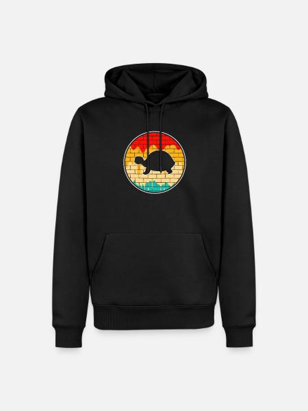 Turtle Retro - Men’s Premium Organic Hoodie - black