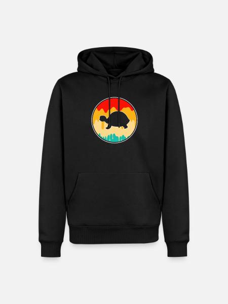 Turtle Retro - Men’s Premium Organic Hoodie - black