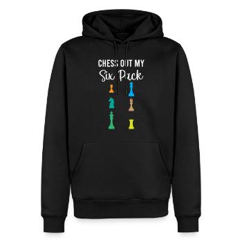Chess Out My Six Pack - Checkmate Chess Player - Männer Premium Bio Hoodie - Schwarz - Vorne - Nico (187cm)