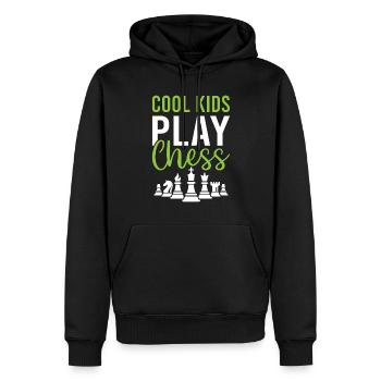 Cool Kids Play Chess - Checkmate Chess Player - Männer Premium Bio Hoodie - Schwarz - Vorne - Nico (187cm)