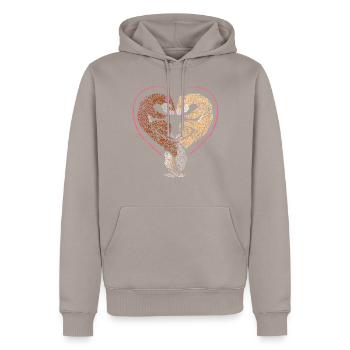 Ferret Otter Fish Offer Animal Lovers - Men’s Premium Organic Hoodie - taupe - Front - Nico (187cm)