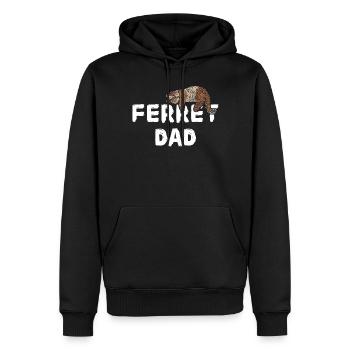 Furet Fischoffer Fête des pères Furet - Sweat à capuche Premium bio Homme - noir - Devant - Nico (187cm)
