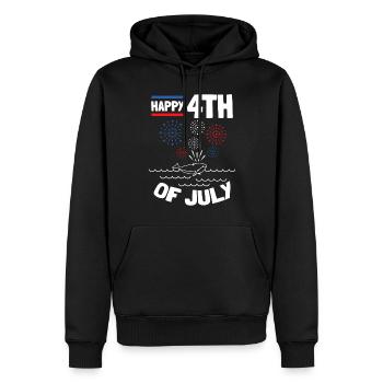 Happy 4th Of July Whale 4th Of July Baby - Männer Premium Bio Hoodie - Schwarz - Vorne - Nico (187cm)