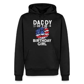 Daddy Of The Birthday Girl - Männer Premium Bio Hoodie - Schwarz - Vorne - Nico (187cm)