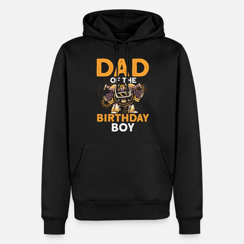 Papa du garçon d’anniversaire - Sweat à capuche Premium bio Homme - noir