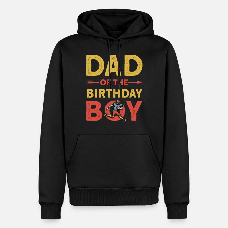 Papa du garçon d’anniversaire - Sweat à capuche Premium bio Homme - noir