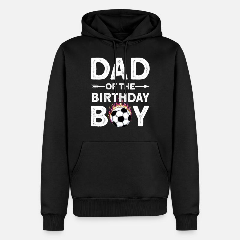 Papa du garçon d’anniversaire - Sweat à capuche Premium bio Homme - noir