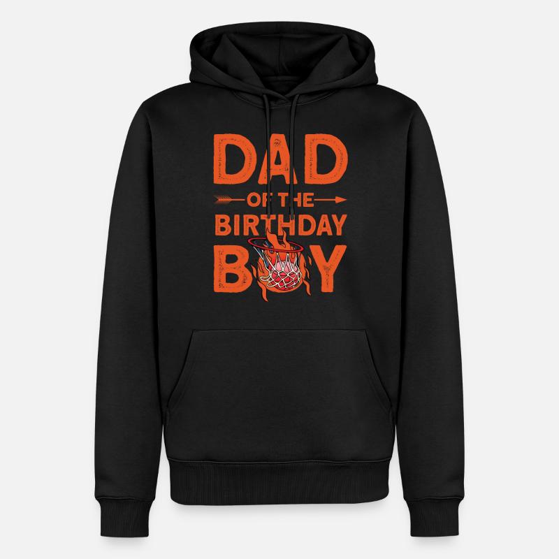 Papa du garçon d’anniversaire - Sweat à capuche Premium bio Homme - noir