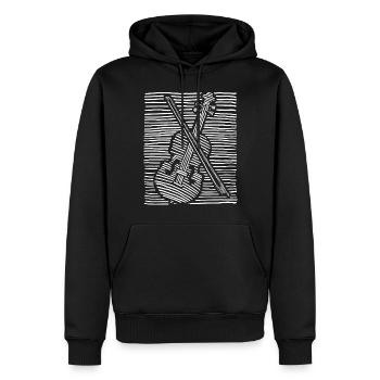 Violon Violon Instrument à cordes Alto - Sweat à capuche Premium bio Homme - noir - Devant - Nico (187cm)