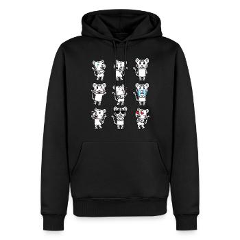 Tigre blanc Emoticon Tigre du Bengale - Sweat à capuche Premium bio Homme - noir - Devant - Nico (187cm)