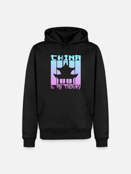 China is my therapy - Men’s Premium Organic Hoodie - black