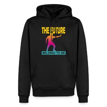 The Future Belongs To Me - Men’s Premium Organic Hoodie - black - Front - Nico (187cm)