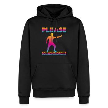 S’il vous plaît, ne vous approchez pas - Sweat à capuche Premium bio Homme - noir - Devant - Nico (187cm)