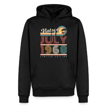 1968 Im Juli Vintage - Männer Premium Bio Hoodie - Schwarz - Vorne - Nico (187cm)