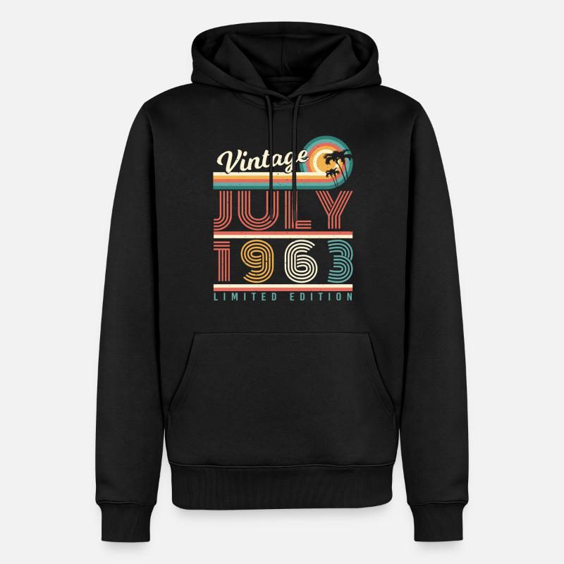 Juillet 1963 Édition limitée - Sweat à capuche Premium bio Homme - noir