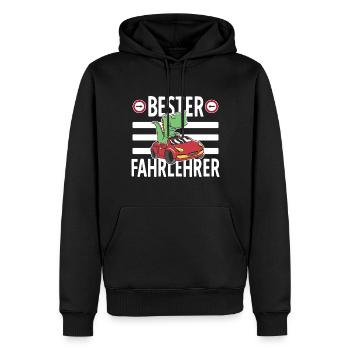 Bester Fahrlehrer Humor Auto Führerschein - Männer Premium Bio Hoodie - Schwarz - Vorne - Nico (187cm)