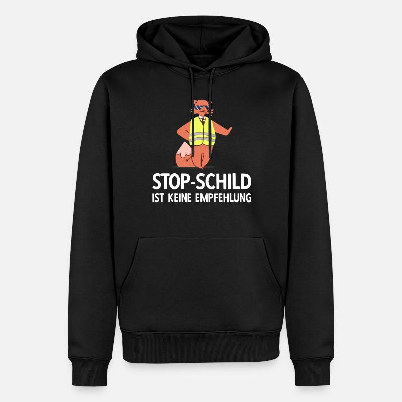 Fahrschule Fahrlehrer Auto Stopschild Witz - Männer Premium Bio Hoodie - Schwarz