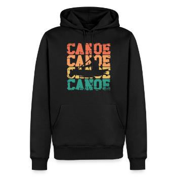 Canoe Canoeing Retro Vintage Canoe - Männer Premium Bio Hoodie - Schwarz - Vorne - Nico (187cm)