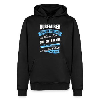 Busfahrer Bus Fahrer Geschenk Arbeitskollegen - Männer Premium Bio Hoodie - Schwarz - Vorne - Nico (187cm)
