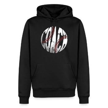 Baseball Fan Coach Vintage Coach - Männer Premium Bio Hoodie - Schwarz - Vorne - Nico (187cm)
