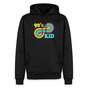 90s Outfit Party 90's MottoParty 1990 - Men’s Premium Organic Hoodie - black - Front - Nico (187cm)