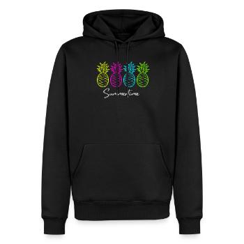 Summertime Sommer Shirt Damen Herren - Männer Premium Bio Hoodie - Schwarz - Vorne - Nico (187cm)