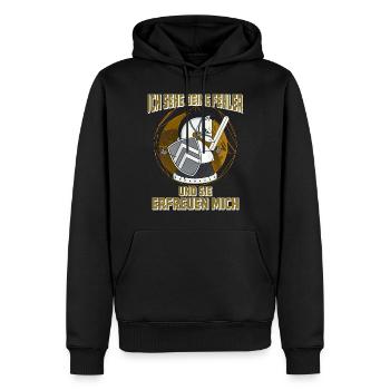 ICH SEHE DEINE FEHLER - Männer Premium Bio Hoodie - Schwarz - Vorne - Nico (187cm)