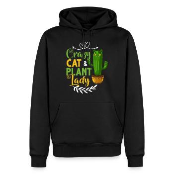 Catcus Cactus Chat Plantes Succulentes Cactus - Sweat à capuche Premium bio Homme - noir - Devant - Nico (187cm)
