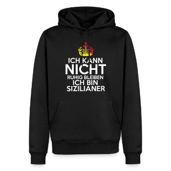 Sicilia Sizilien Sizilianer Sizilianisches - Männer Premium Bio Hoodie - Schwarz - Vorne - Nico (187cm)