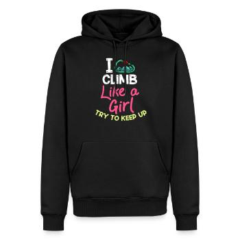 Felsklettern Klettern Indoor Bouldern Mädchen Wand - Männer Premium Bio Hoodie - Schwarz - Vorne - Nico (187cm)