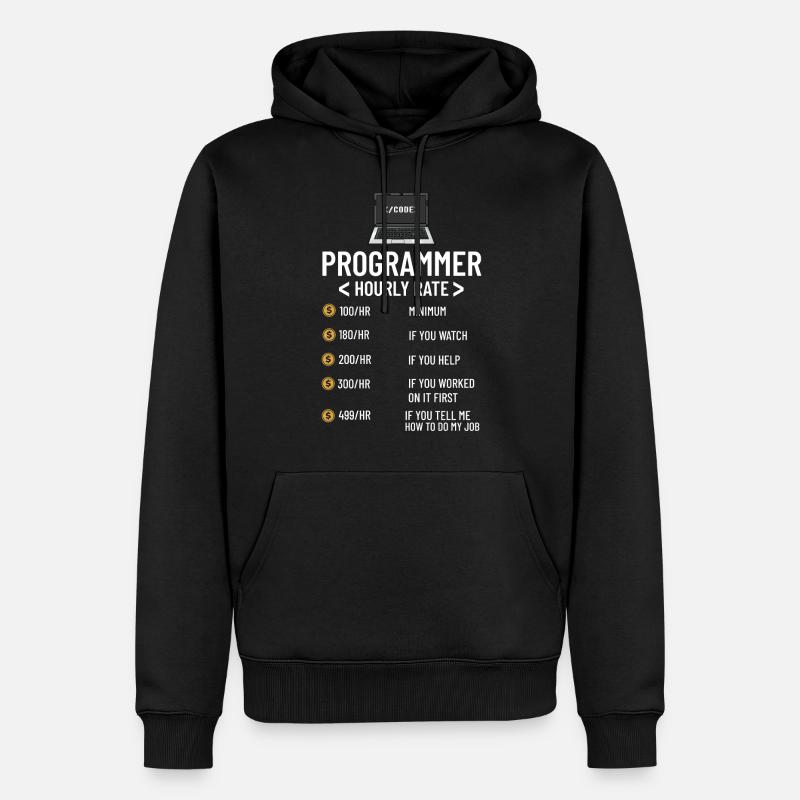 Programmierer Programmieren Computerentwickler Pc - Männer Premium Bio Hoodie - Schwarz