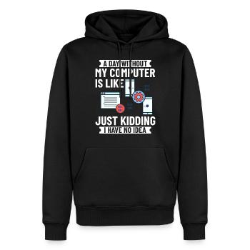 Programmierer Programmieren Computerentwickler Pc - Männer Premium Bio Hoodie - Schwarz - Vorne - Nico (187cm)