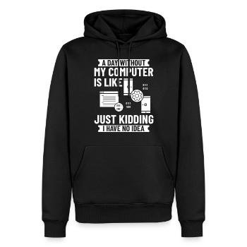 Programmierer Programmieren Computerentwickler Pc - Männer Premium Bio Hoodie - Schwarz - Vorne - Nico (187cm)