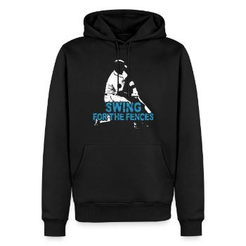 Baseball Fan Vintage Batter Swing - Männer Premium Bio Hoodie - Schwarz - Vorne - Nico (187cm)