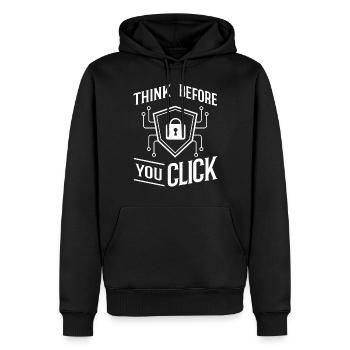Cyber Security Information Computer Sicherheit - Männer Premium Bio Hoodie - Schwarz - Vorne - Nico (187cm)