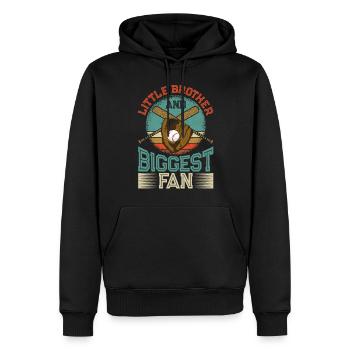 Baseball Fan Brother Vintage Retro - Männer Premium Bio Hoodie - Schwarz - Vorne - Nico (187cm)