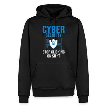 Informations sur la cybersécurité Ordinateur Sicherheit - Sweat à capuche Premium bio Homme - noir - Devant - Nico (187cm)