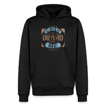 Fête des Pères Fête des Pères Papa Père Papa Dictons - Sweat à capuche Premium bio Homme - noir - Devant - Nico (187cm)
