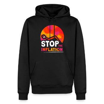 Die Inflation Stoppen Gelddrucken Stagflation - Männer Premium Bio Hoodie - Schwarz - Vorne - Nico (187cm)