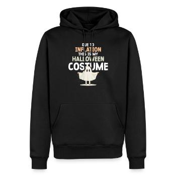 À cause de l’inflation, c’est mon costume d’Halloween - Sweat à capuche Premium bio Homme - noir - Devant - Nico (187cm)