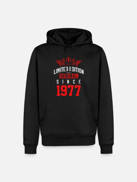 1977 limited edition - Men’s Premium Organic Hoodie - black