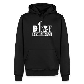 Dirt Fisherman Dirt Fishing Metal Detecting - Männer Premium Bio Hoodie - Schwarz - Vorne - Nico (187cm)