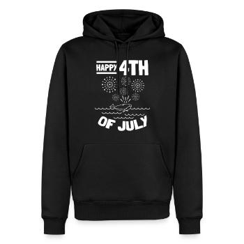 Happy 4th Of July Whale American 4th Of July - Männer Premium Bio Hoodie - Schwarz - Vorne - Nico (187cm)