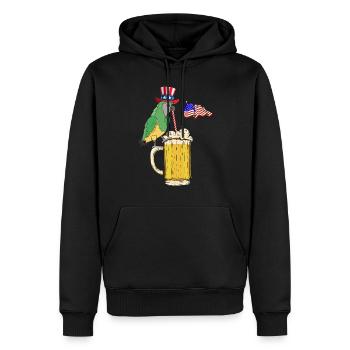Parrot Bird 4 juillet Fête patriotique Parrot - Sweat à capuche Premium bio Homme - noir - Devant - Nico (187cm)
