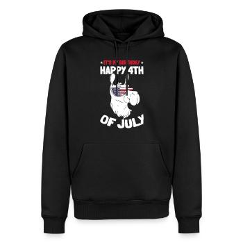Birthday Party Llama It's My Birthday Happy 4th Of - Männer Premium Bio Hoodie - Schwarz - Vorne - Nico (187cm)